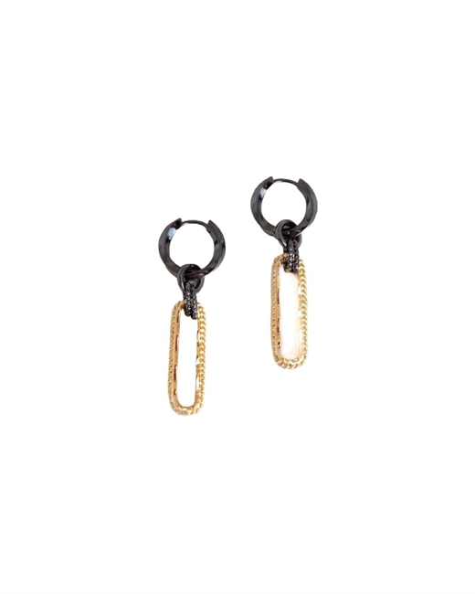 Серьги Black & gold - фото 249038