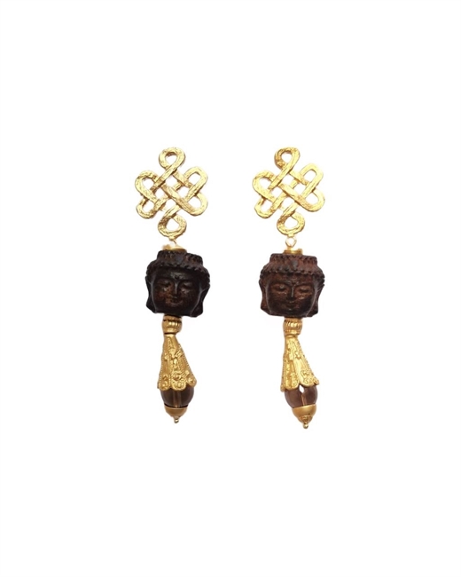 Серьги Buddha Wood 3 - фото 250530