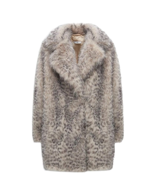 Шуба из экомеха средней длины - фото 282010