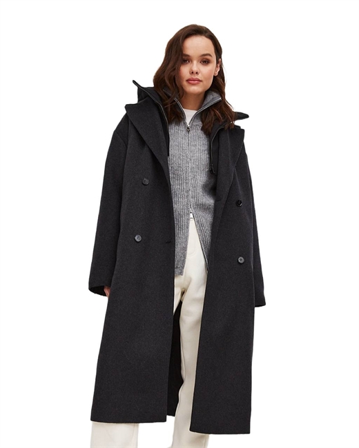 Пальто с отстегивающимся капюшоном - фото 283352