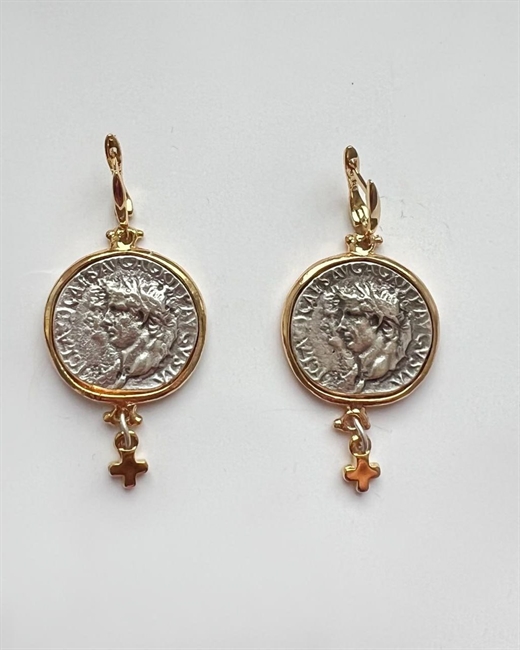 Серьги Antique с крестом - фото 285618