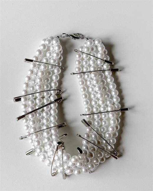 Колье из жемчуга с булавкам - фото 299860