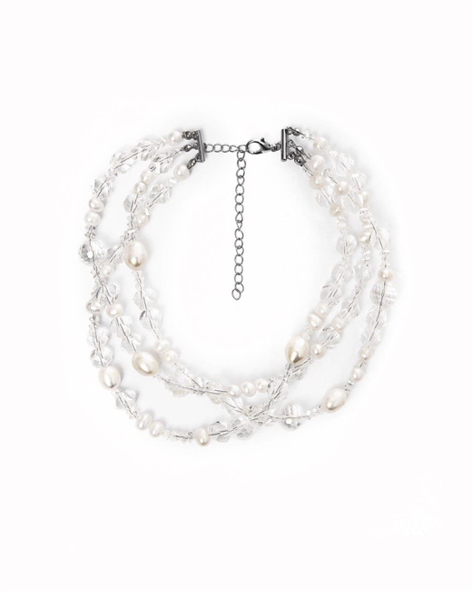 Колье Crystals and pearls - фото 312598