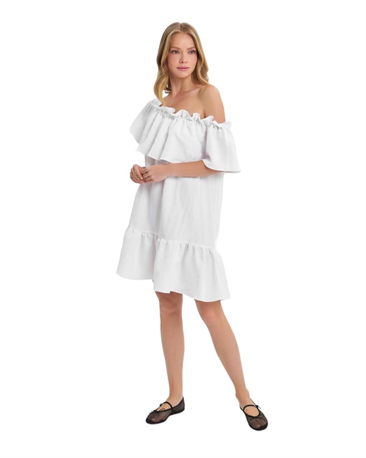 Платье с открытыми плечами - фото 318352