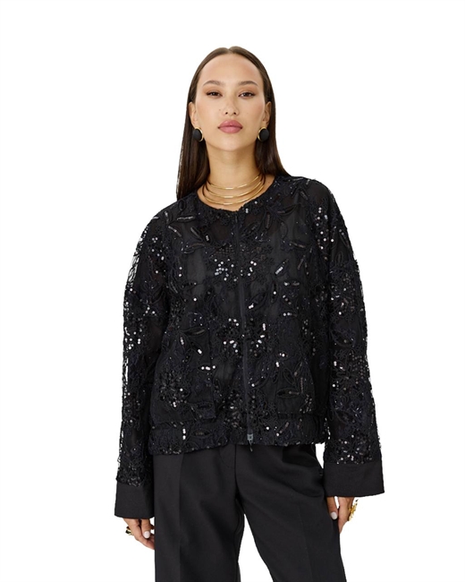 Бомбер из гипюра на молнии - фото 319605