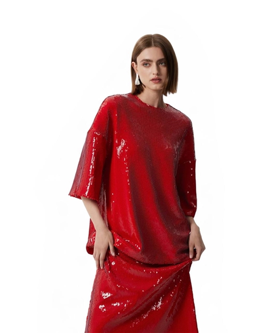 Блузка с пайетками - фото 322734