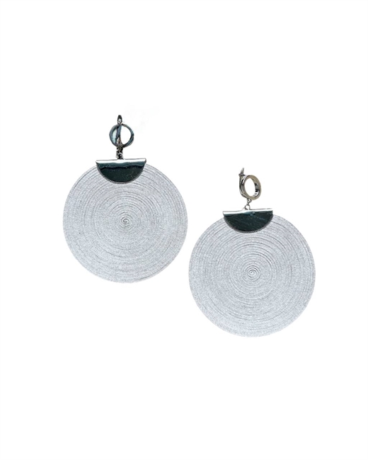 Серьги Замшевый круг - фото 322847