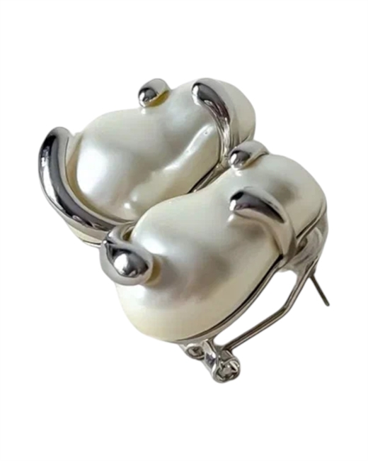 Серьги с камнем в огранке - фото 323385