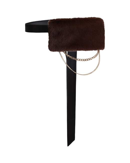 Сумка поясная Secret Keeper из меха - фото 324023