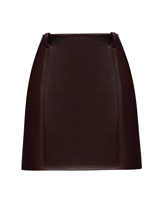 Юбка мини из кожи - фото 324642