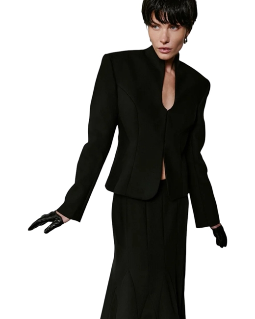 Жакет укороченный приталенный - фото 325069