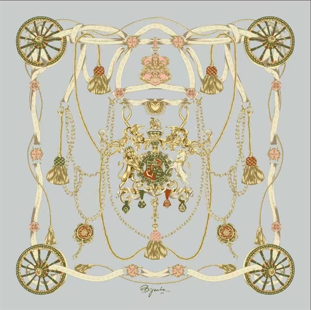 Платок каре Эхо Гала - фото 325096