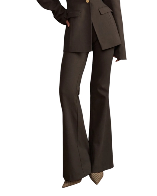 Брюки клеш на высокой посадке - фото 325397