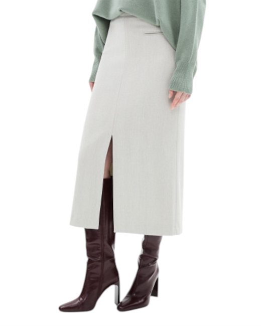 Юбка миди с разрезом - фото 325626