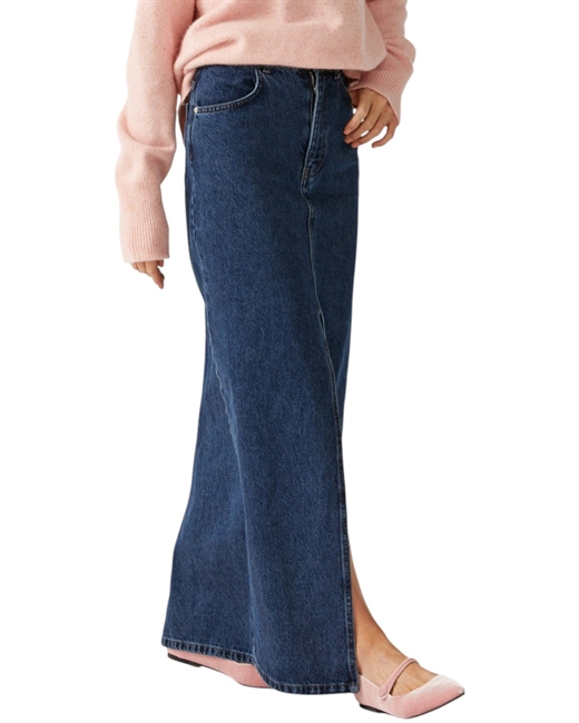 Юбка джинсовая с разрезом - фото 325835