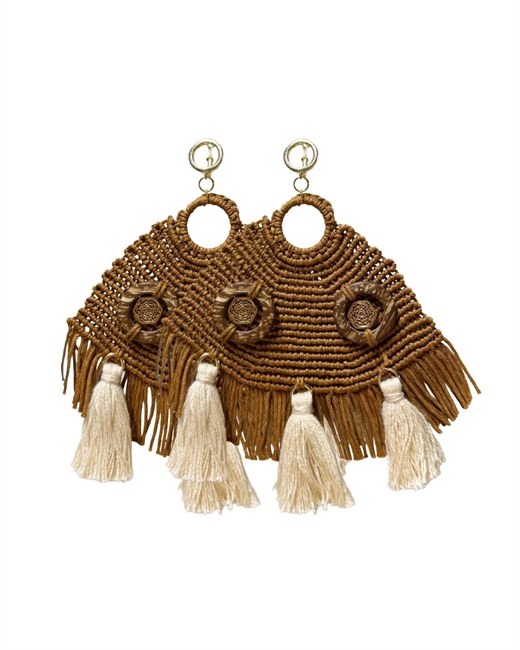 Серьги Макраме - фото 327455