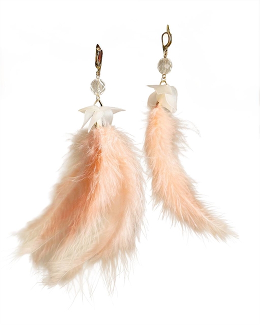 Серьги с перьями - фото 327514