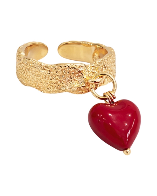 Кольцо из жемчуга в форме сердца - фото 327640