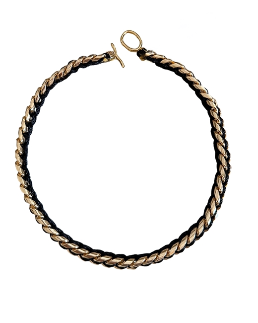 Колье-цепь со шнурком - фото 328187