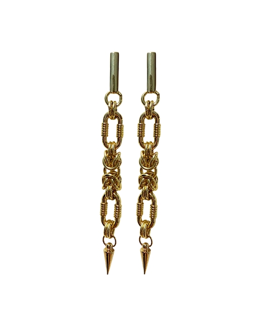 Серьги Звенья - фото 328200