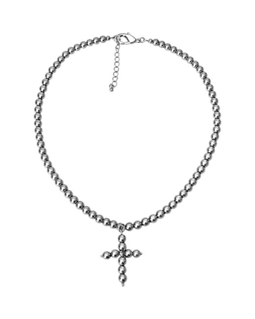 Колье с крестом из гематита - фото 328951