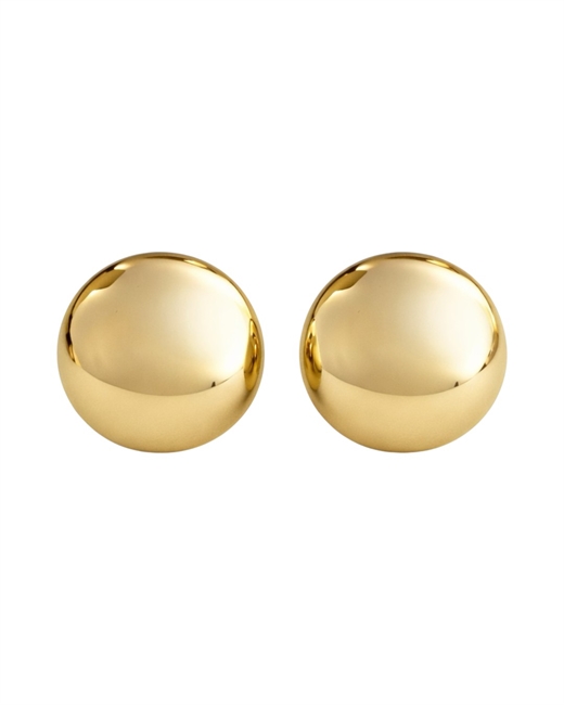 Серьги круглые глянцевые - фото 329234