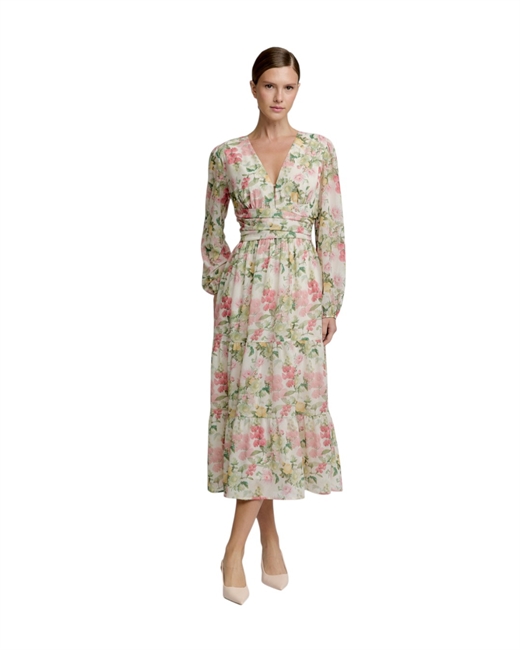 Платье с V-вырезом - фото 329894