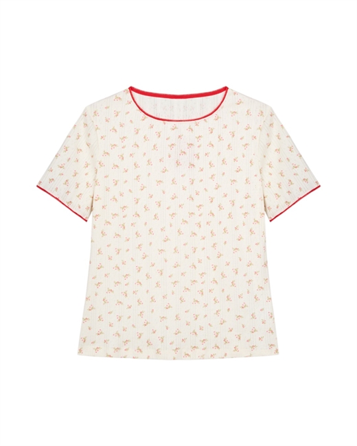 Футболка с контрастной обтачкой - фото 330381