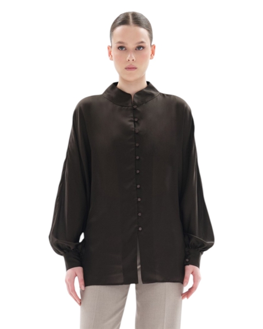 Блузка с цельнокроеным рукавом - фото 330617