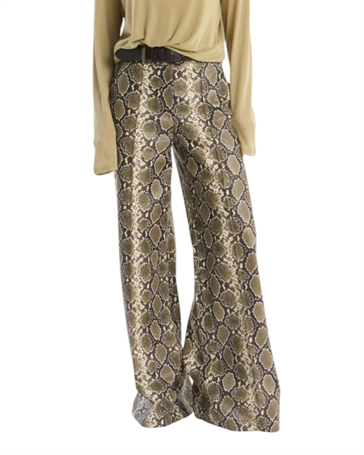 Брюки широкие из экокожи - фото 330740