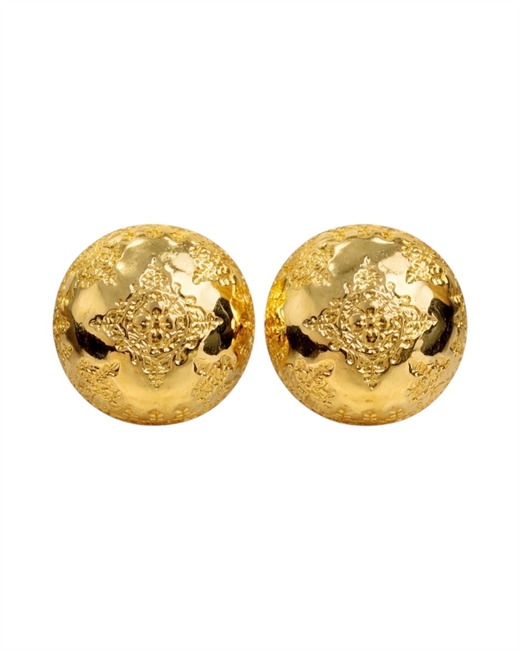 Серьги круглые с орнаментом - фото 330767