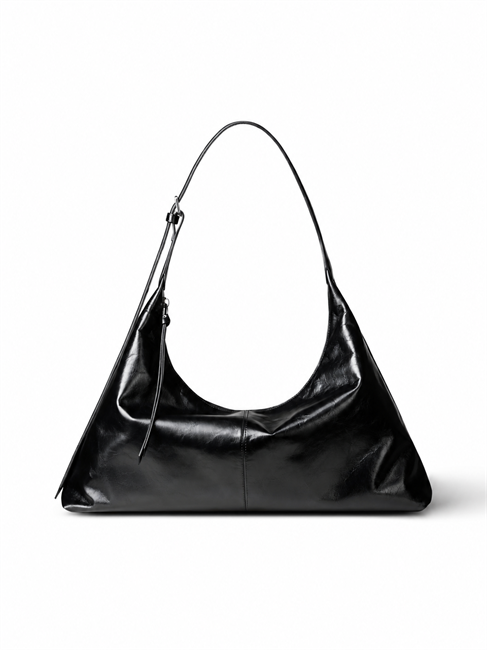 Сумка Хобо Мона блеск Luccabags 5030-OL — чёрный