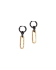 Серьги Black & gold - фото 249038