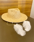 Шляпа Федора с перьями - фото 296877