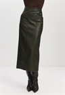 Фактурная юбка миди из экокожи - фото 323619