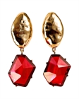 Серьги с красными подвесками - фото 326206