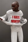 Лонгслив I Hate Winter — серый