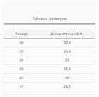 Таблица размеров зимней обуви GLVR