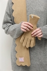 Шарф с фигурным краем — бежевый